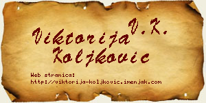 Viktorija Koljković vizit kartica
